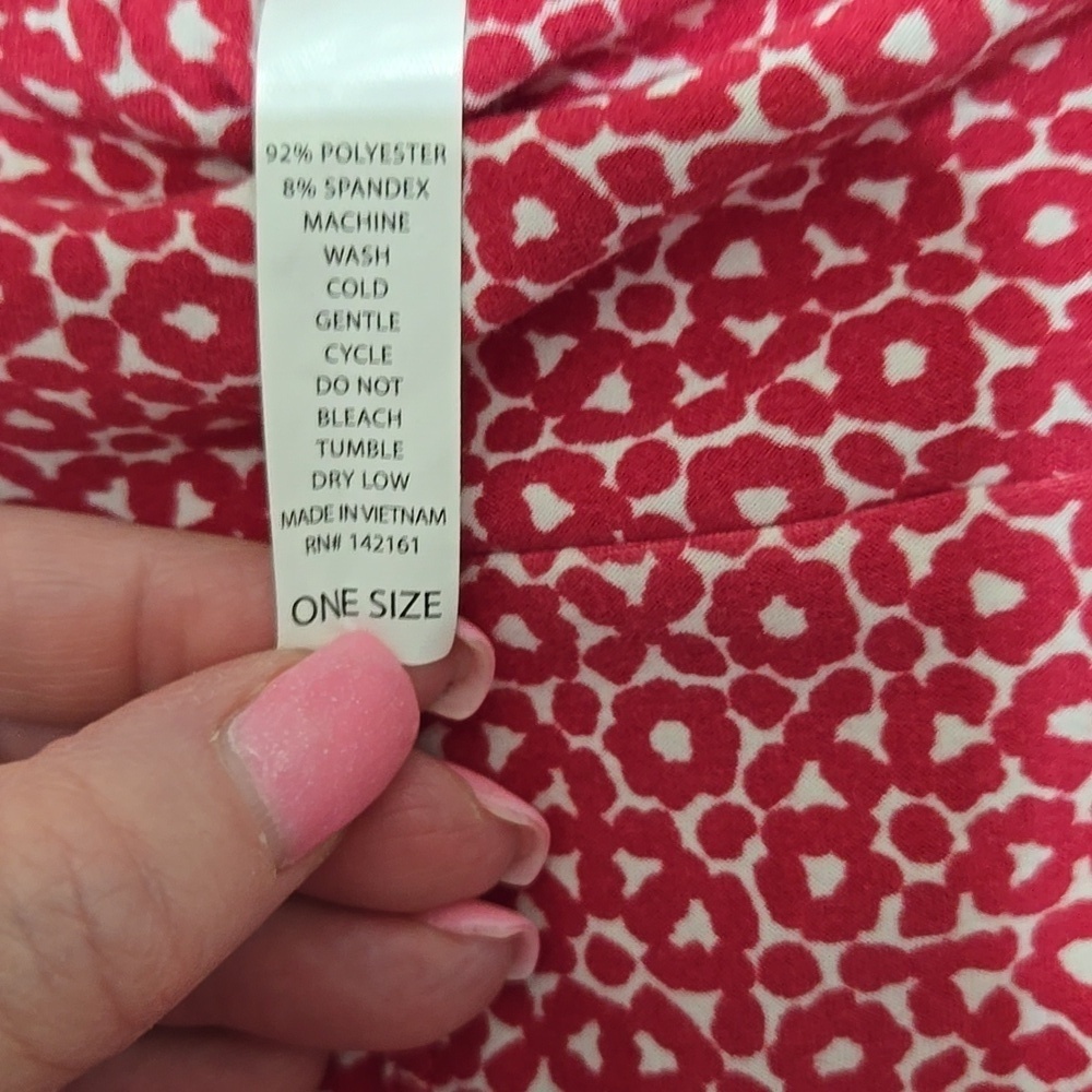 Lularoe Pink Mystery Patterned Leggings Pink/Red? One SIZE Good Used Condition - Picture 4 of 5